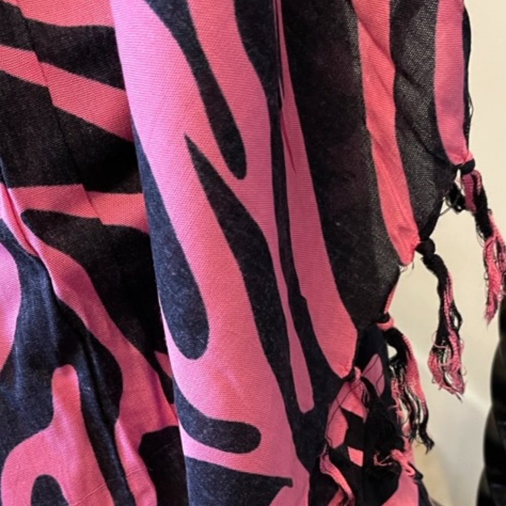 Zebra Print Sarong - PINK